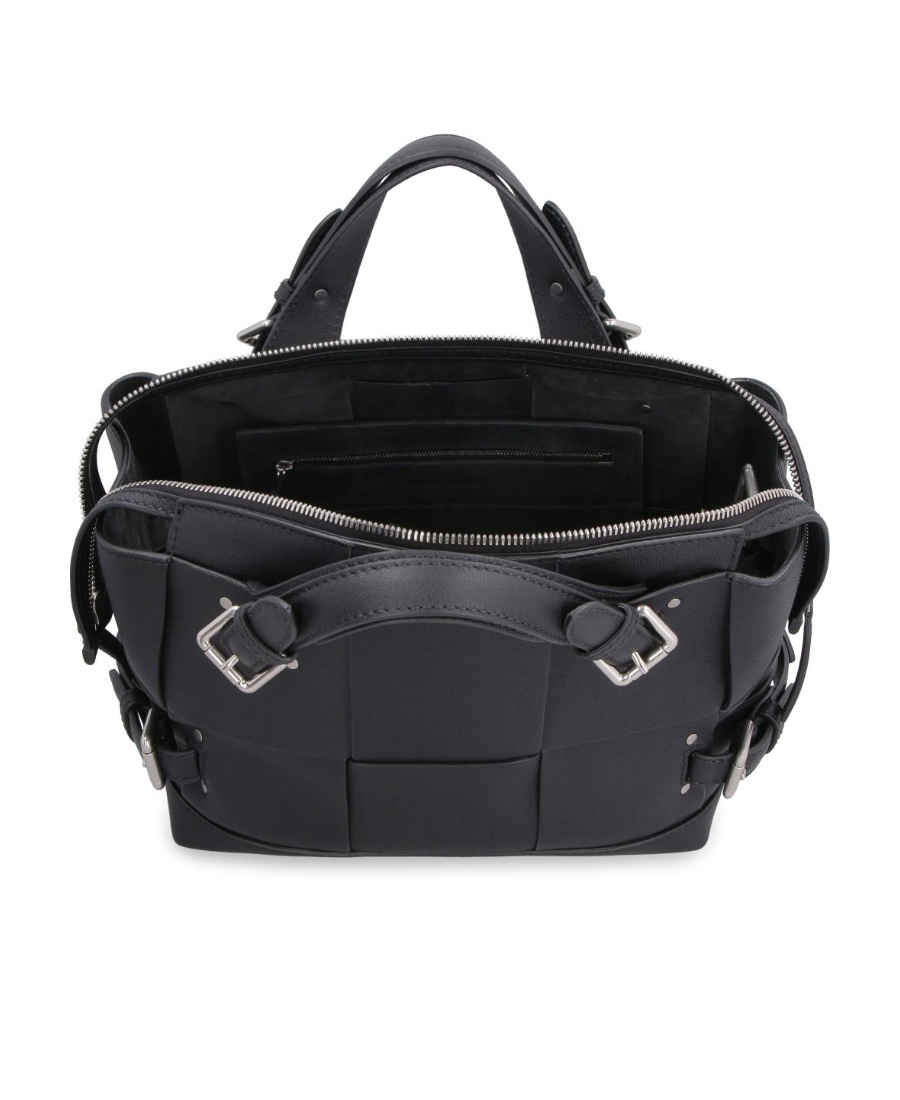 Bottega Veneta Arco Tool Leather Tote In Black