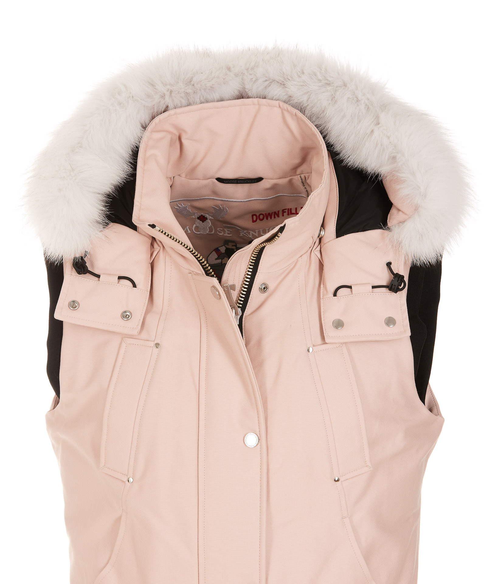 Moose Knuckles Liberty Hooded Bodywarmer In Nude
