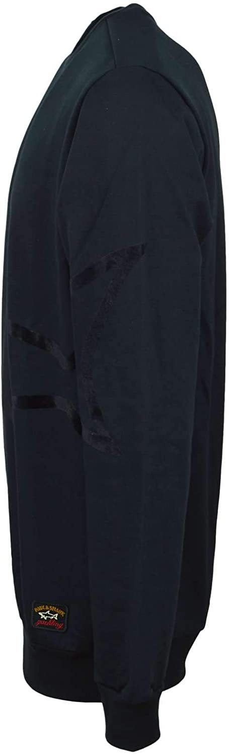 Paul & Shark Round-necked Logo Sweater In Black