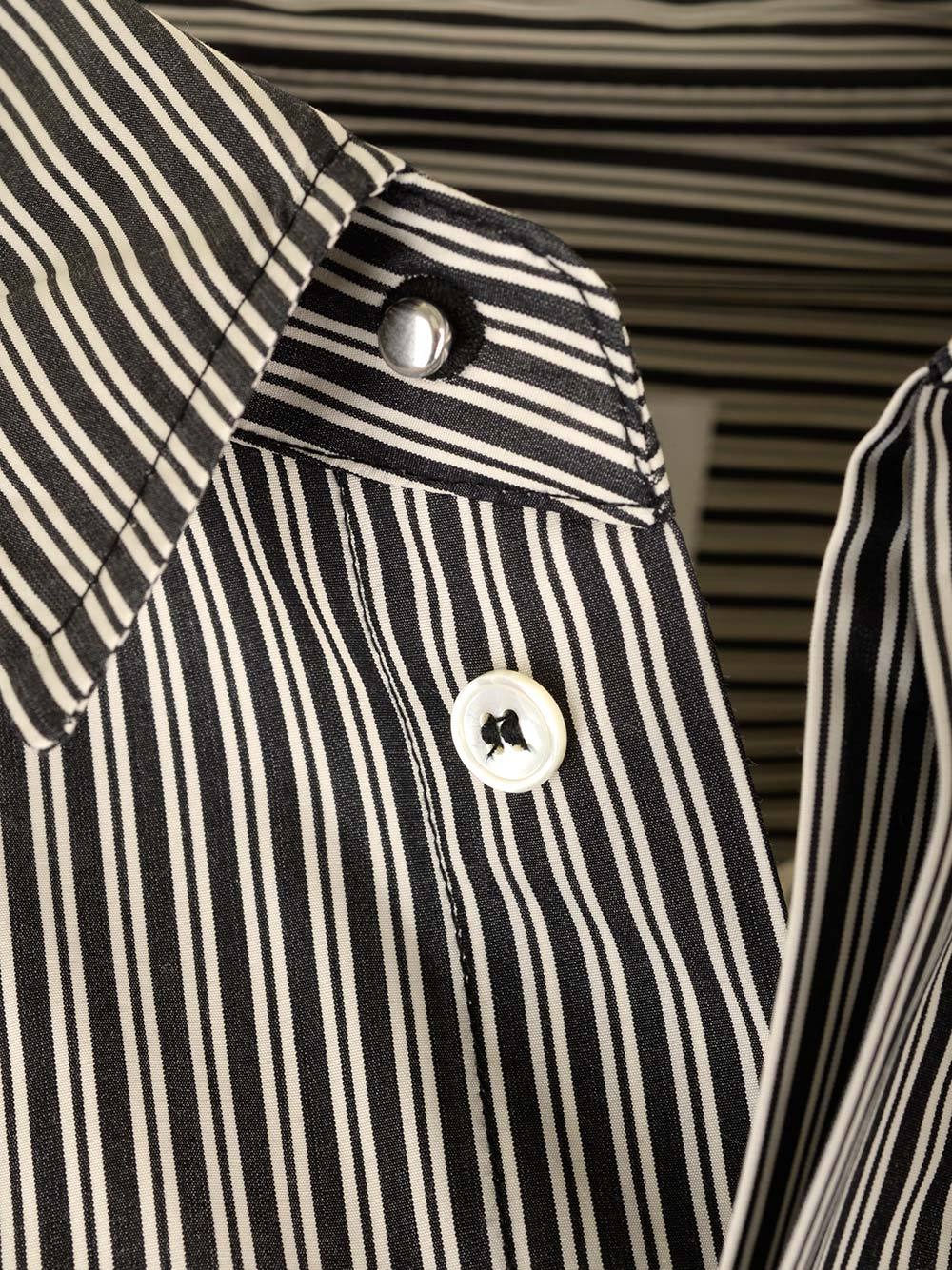 Ami Alexandre Mattiussi Ami Paris Striped Long-sleeved Shirt In Gray