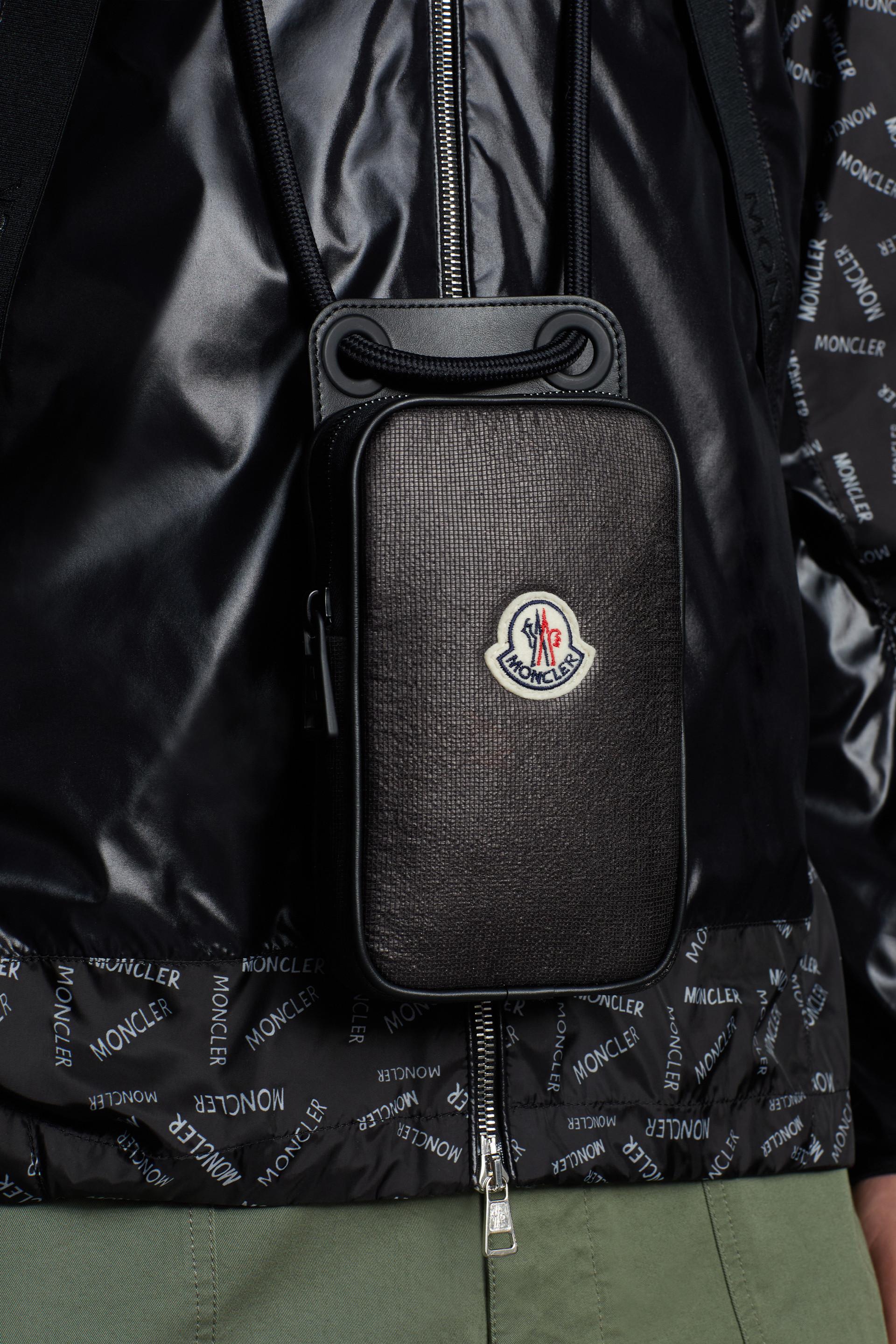 Moncler Phone Holder In Black