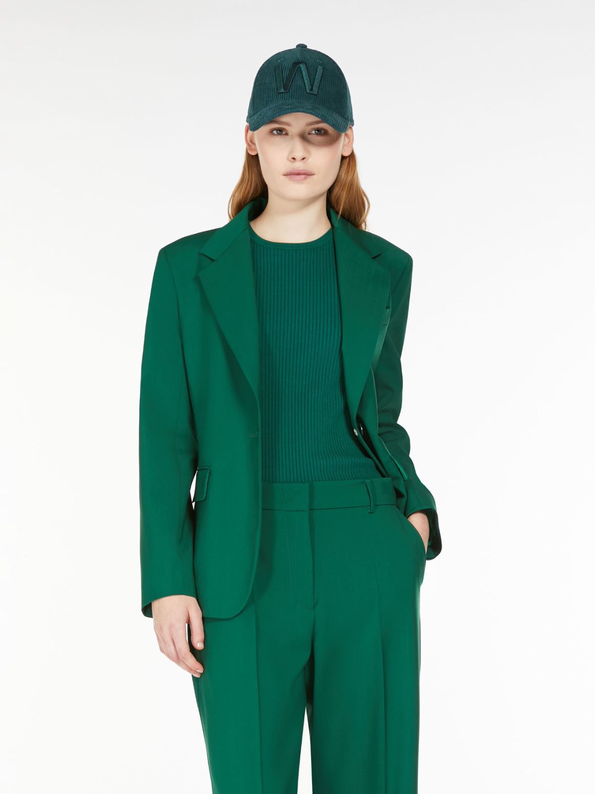 Weekend Max Mara Lamine Blazer In Green