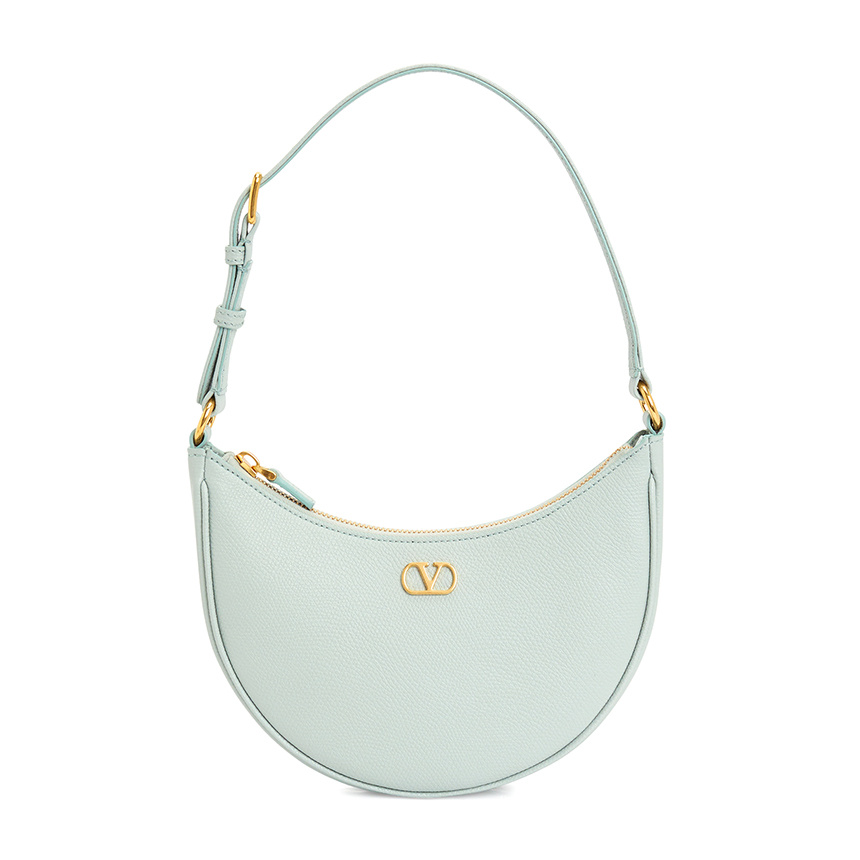 Valentino Zippered Shoulder Bag In White