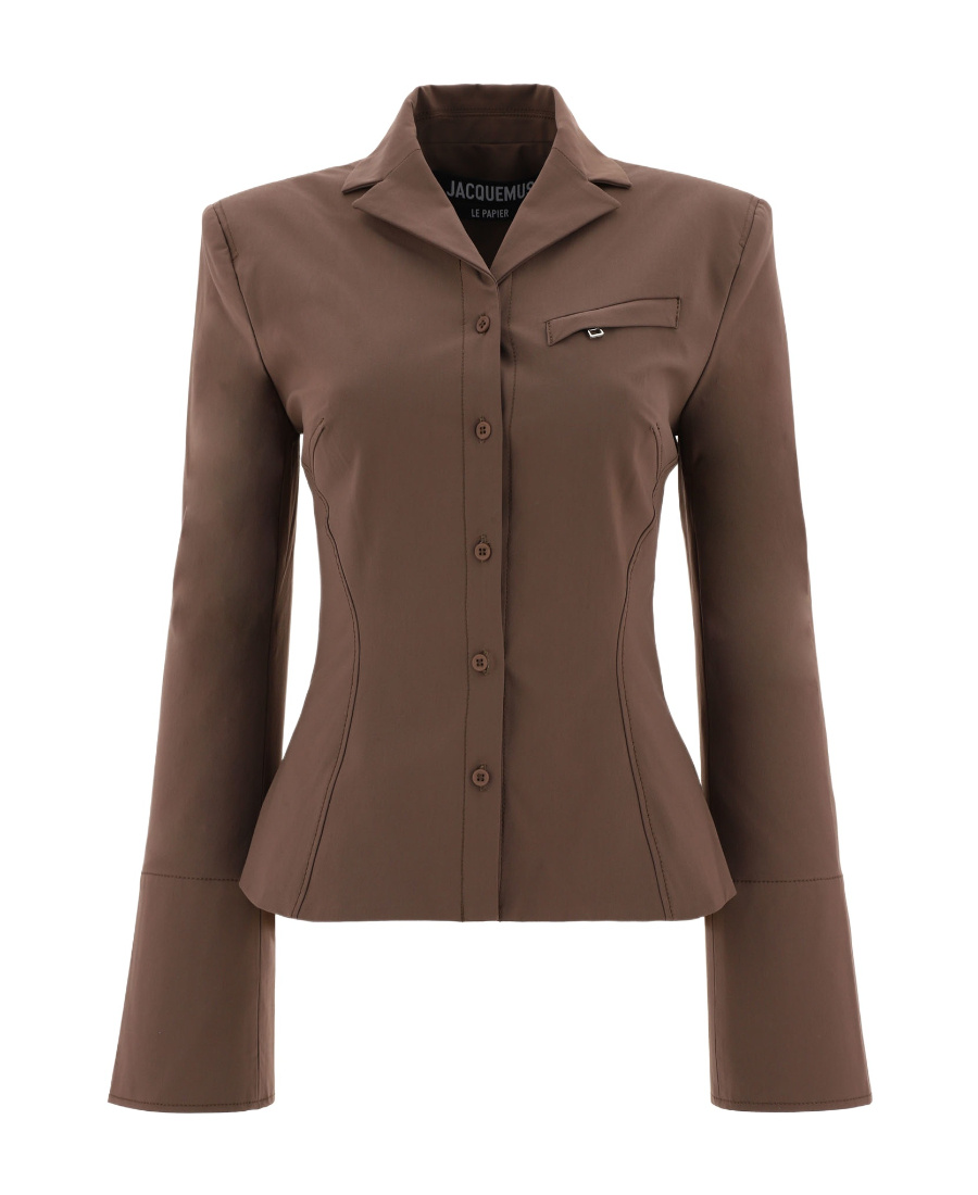 Jacquemus Crema Fitted Buttoned Jacket