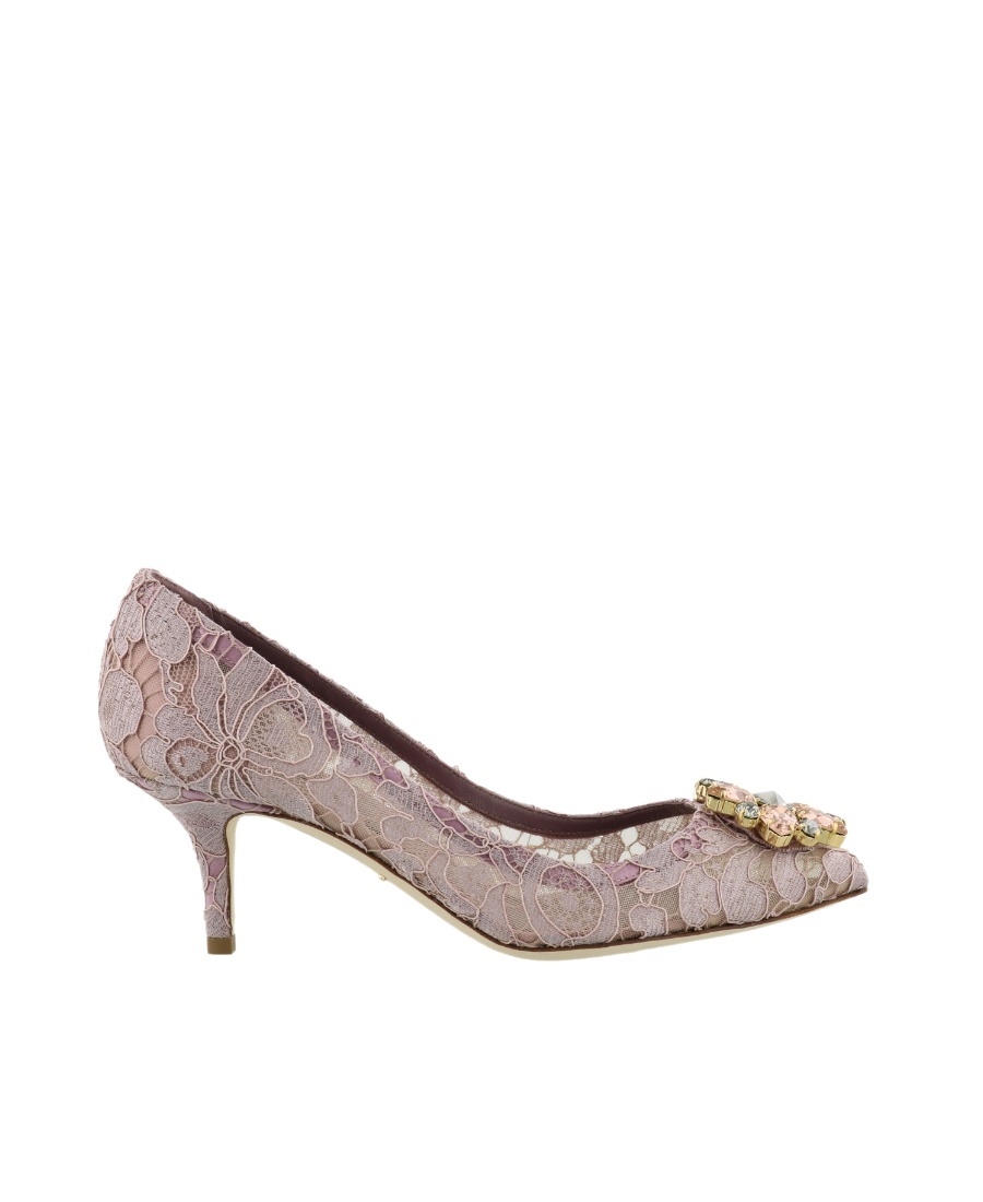 Dolce & Gabbana Bellucci Taormina Lace Pumps In Nude