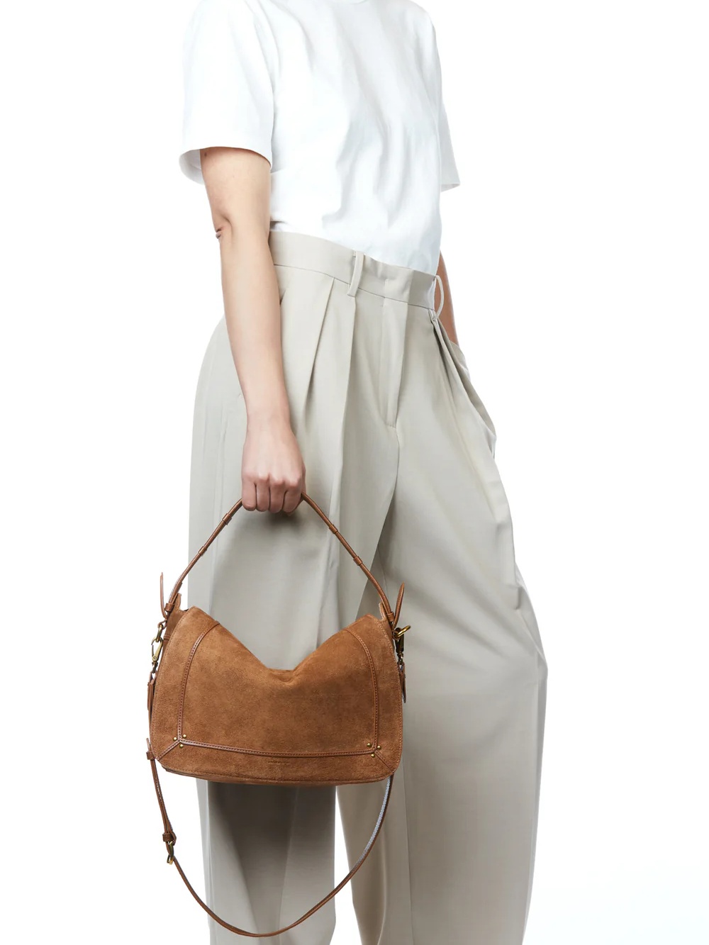 Jérôme Dreyfuss Jerome Dreyfuss Pepito Large Suede Bag In Brown