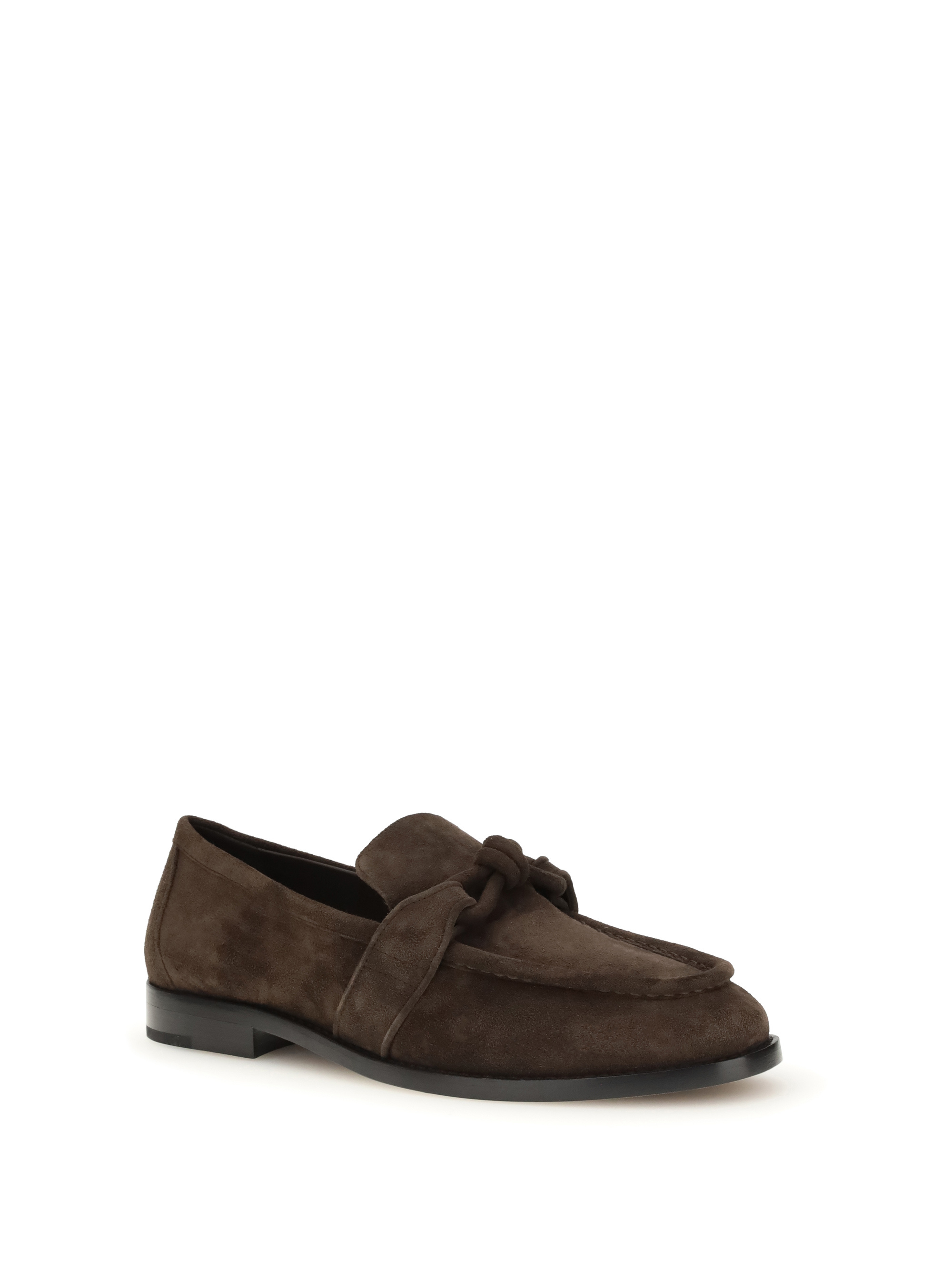 Bottega Veneta Brown Suede Astaire Loafers In Brown