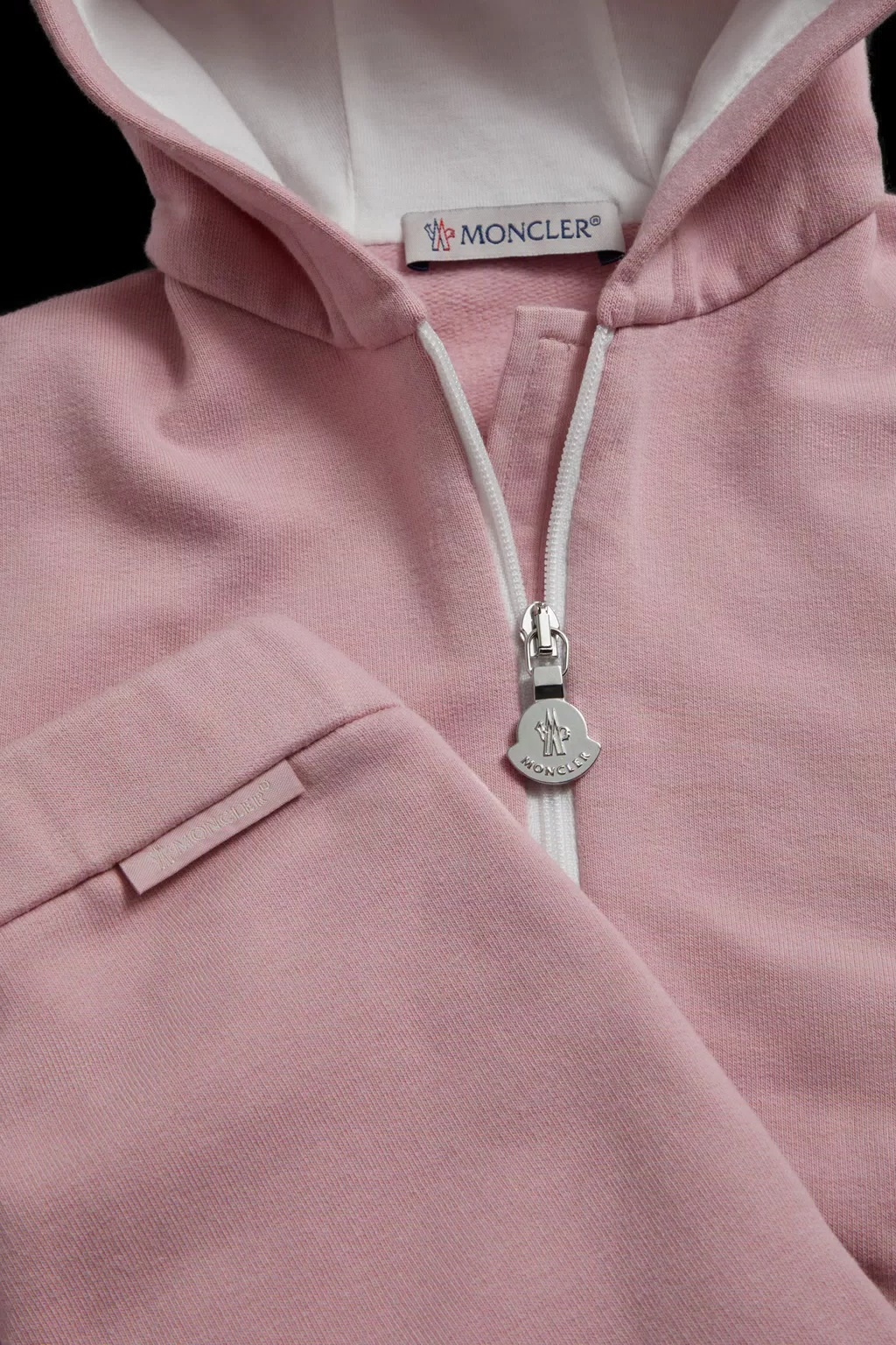 Moncler Logo-patch Stretch-cotton Tracksuit In Pink