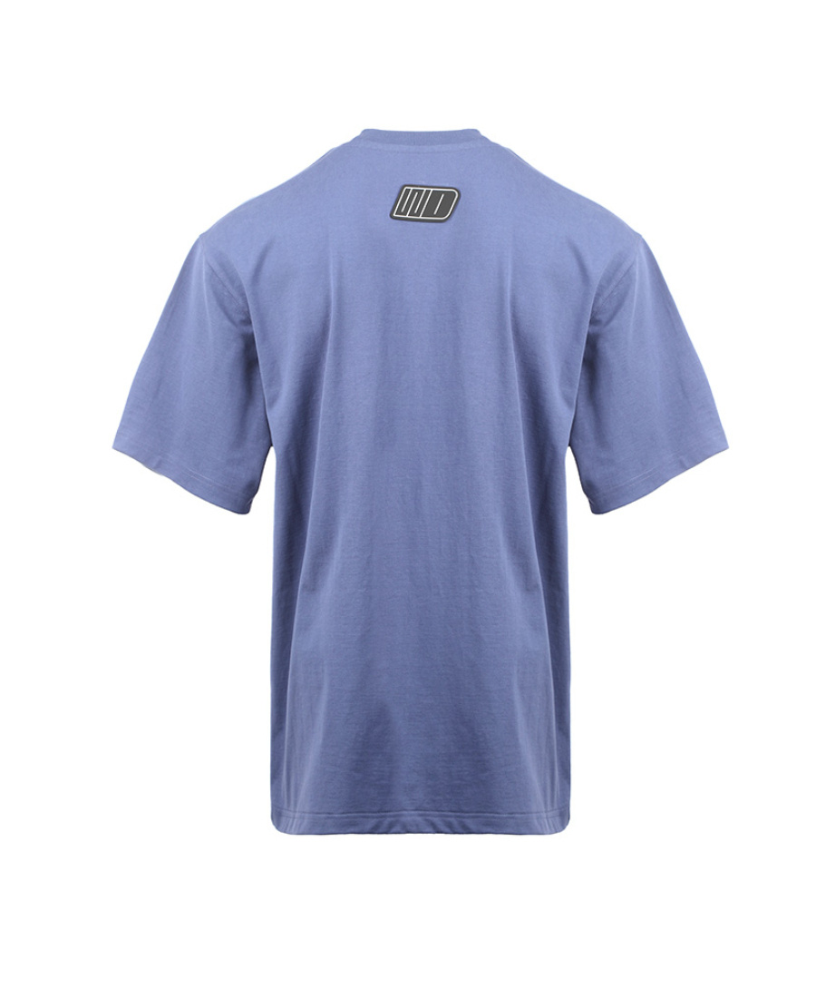 We11 Done Logo-print Cotton T-shirt In Blue