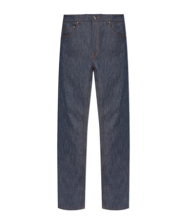 Etro Belt Loop Denim Trousers In Blue