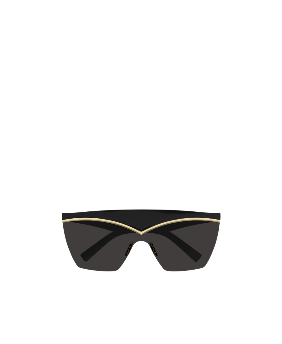 Saint Laurent Sl 614 Mask Shield-frame Sunglasses In Black
