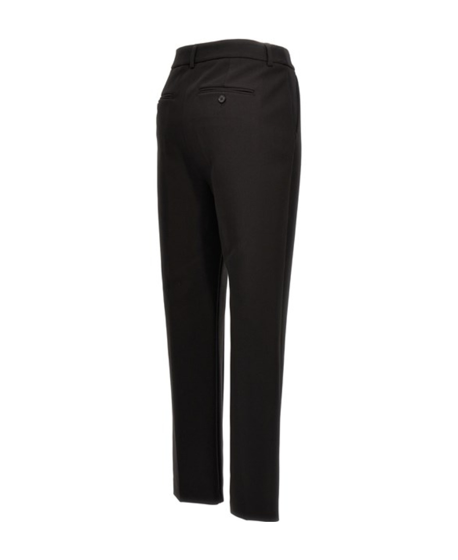 Weekend Max Mara Plain Plain Straight Casual Pants In Black