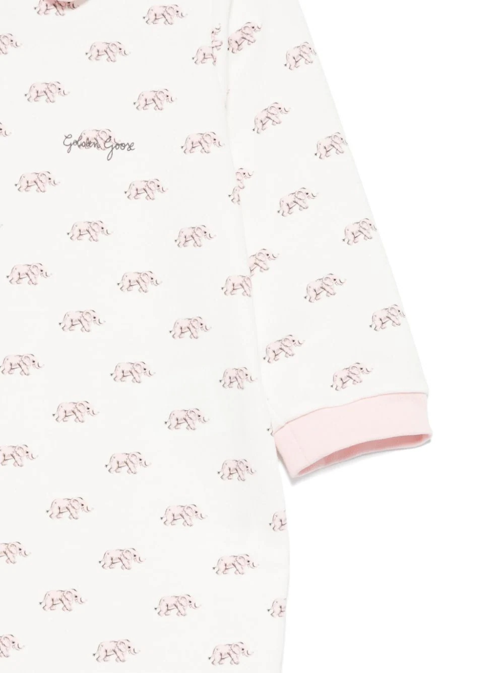 Golden Goose Elephant-print Babygrow Set In White