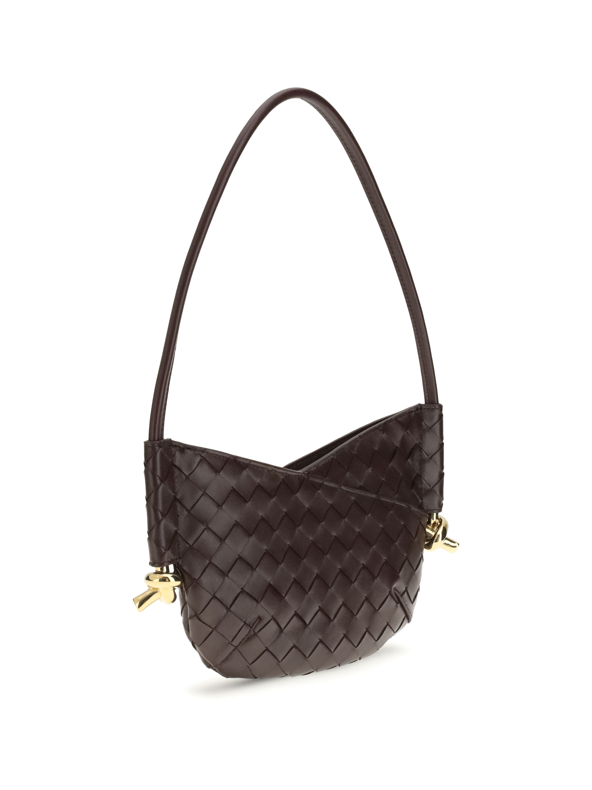 Bottega Veneta Mini Solstice Shoulder Bag In Brown