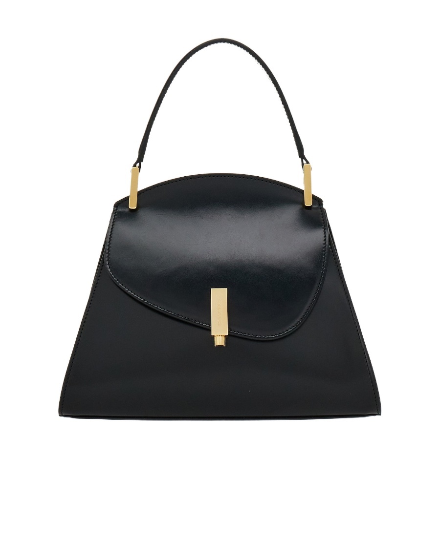 Ferragamo Salvatore Geometric Top Handle Bag In Black