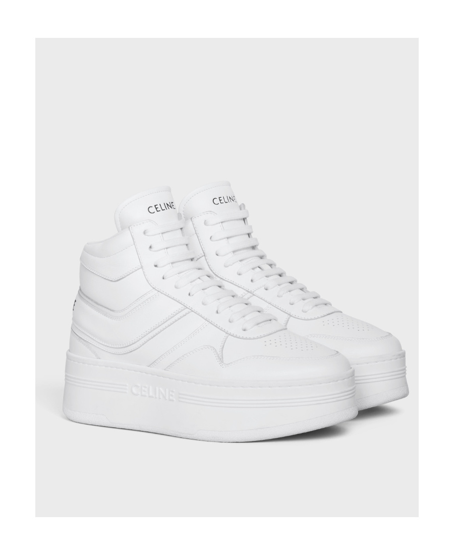 Celine Platform High-top Sneakers In White