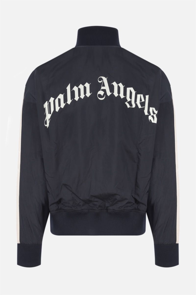 Palm Angels Logo-print Stripe-trim Track Jacket In Black