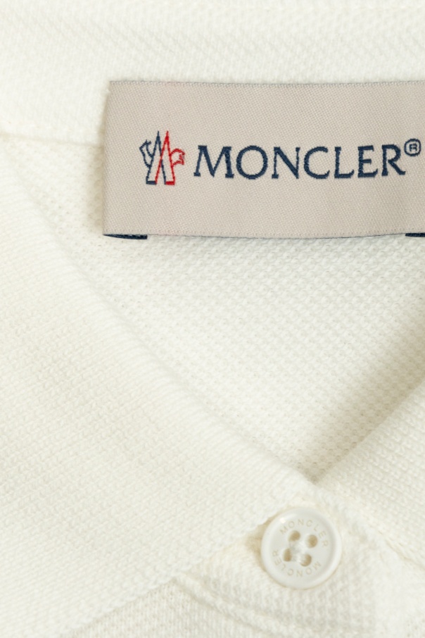 Moncler Short-sleeved Polo Shirt In White