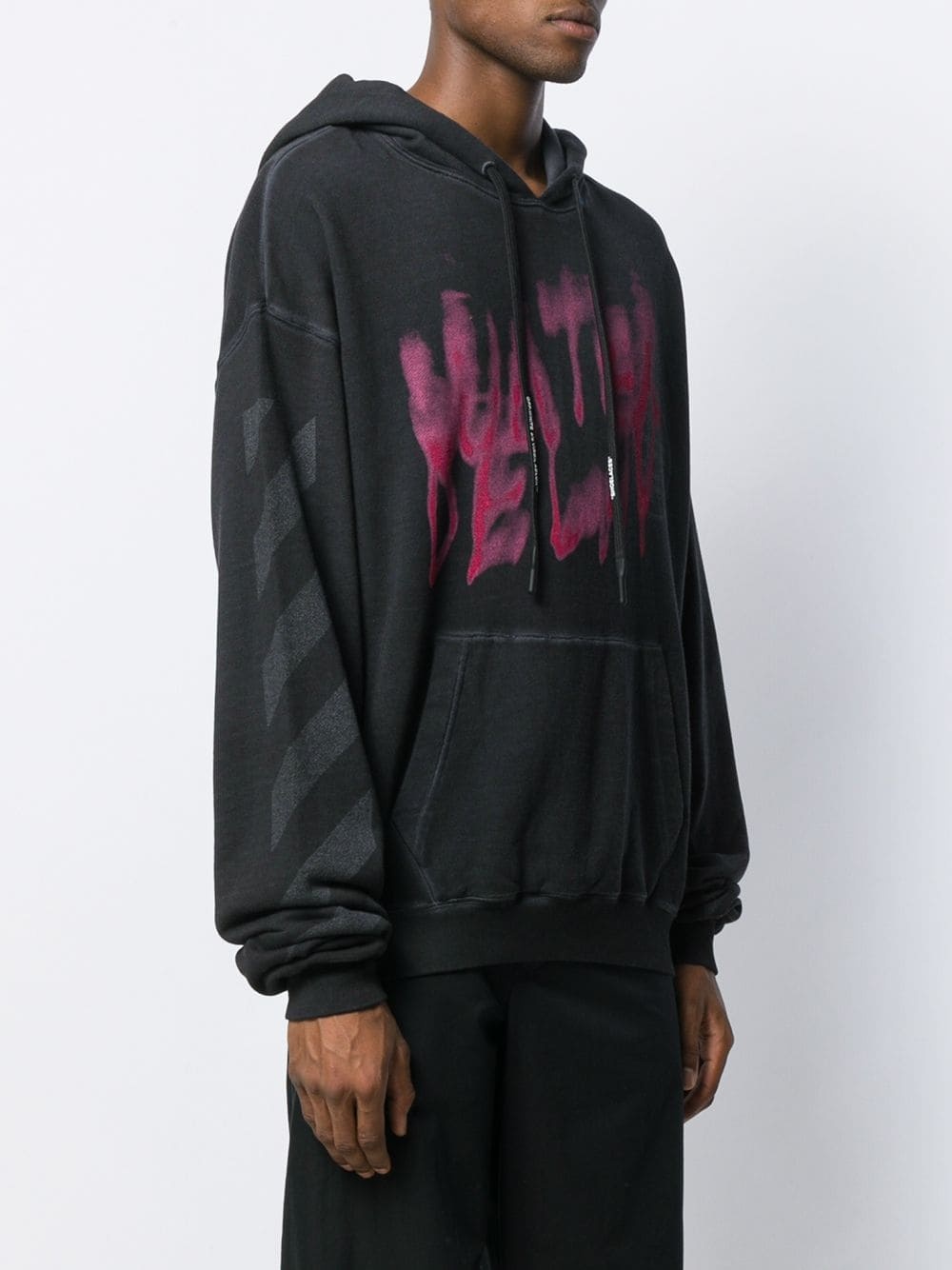 Off-white Water Delay Hooded Hoodie In Black