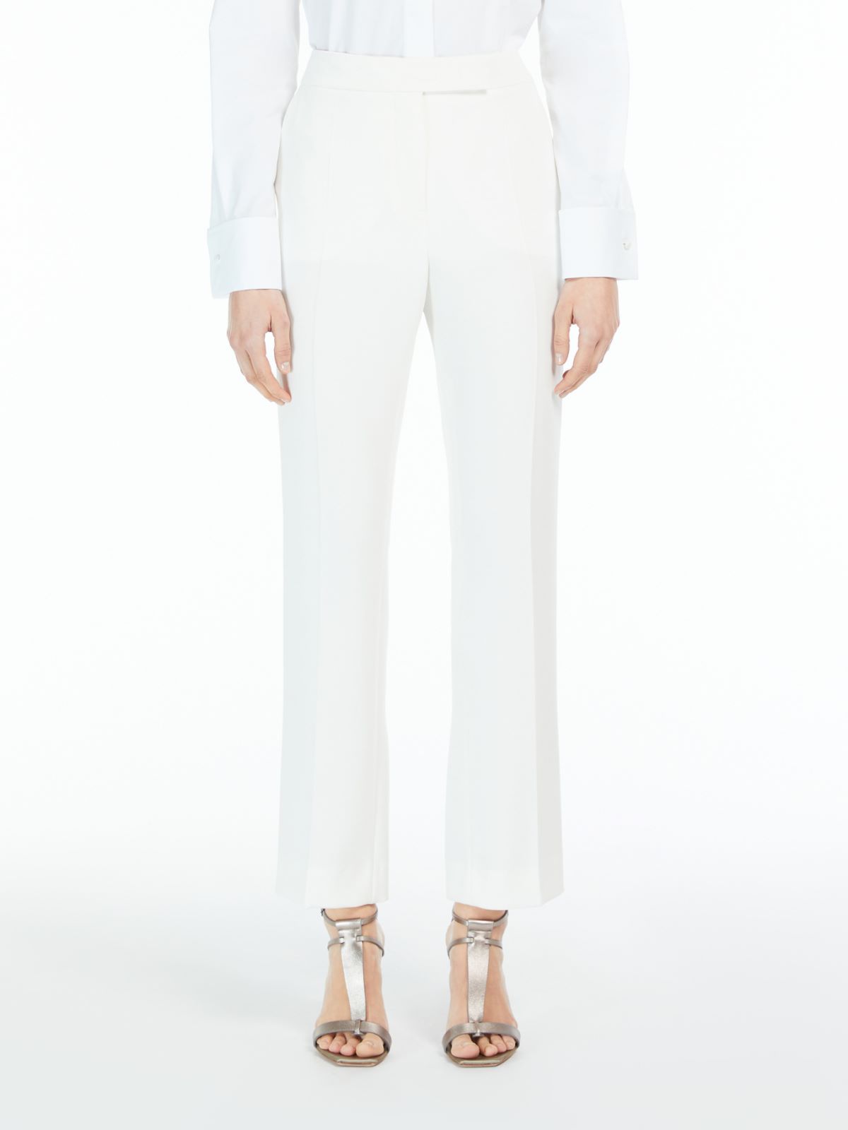Max Mara High-waisted Casual Pants In White