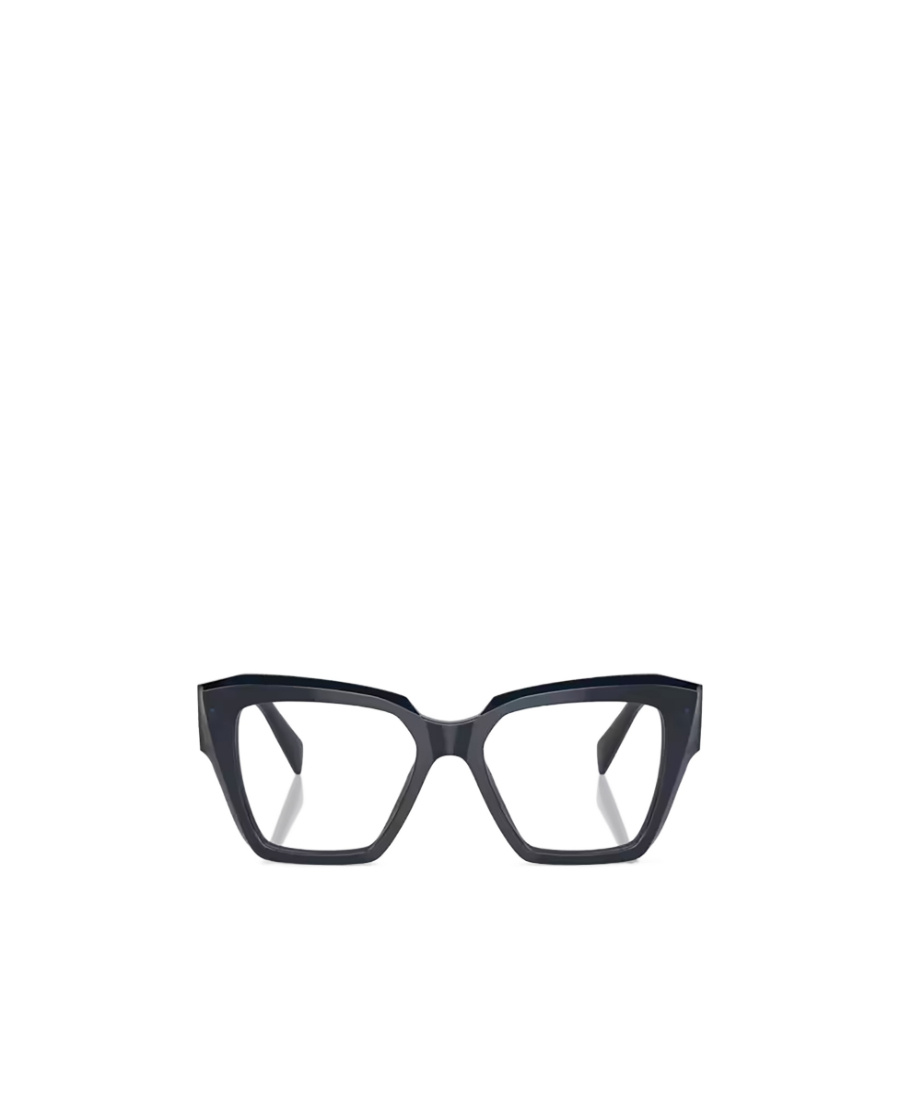 Prada Pr 09zv Blue Transparent Glasses In Black