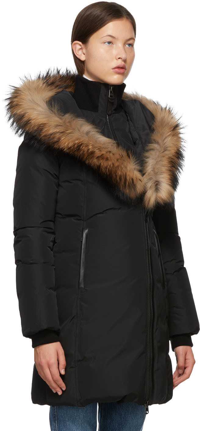 Mackage Logo Coat In Black