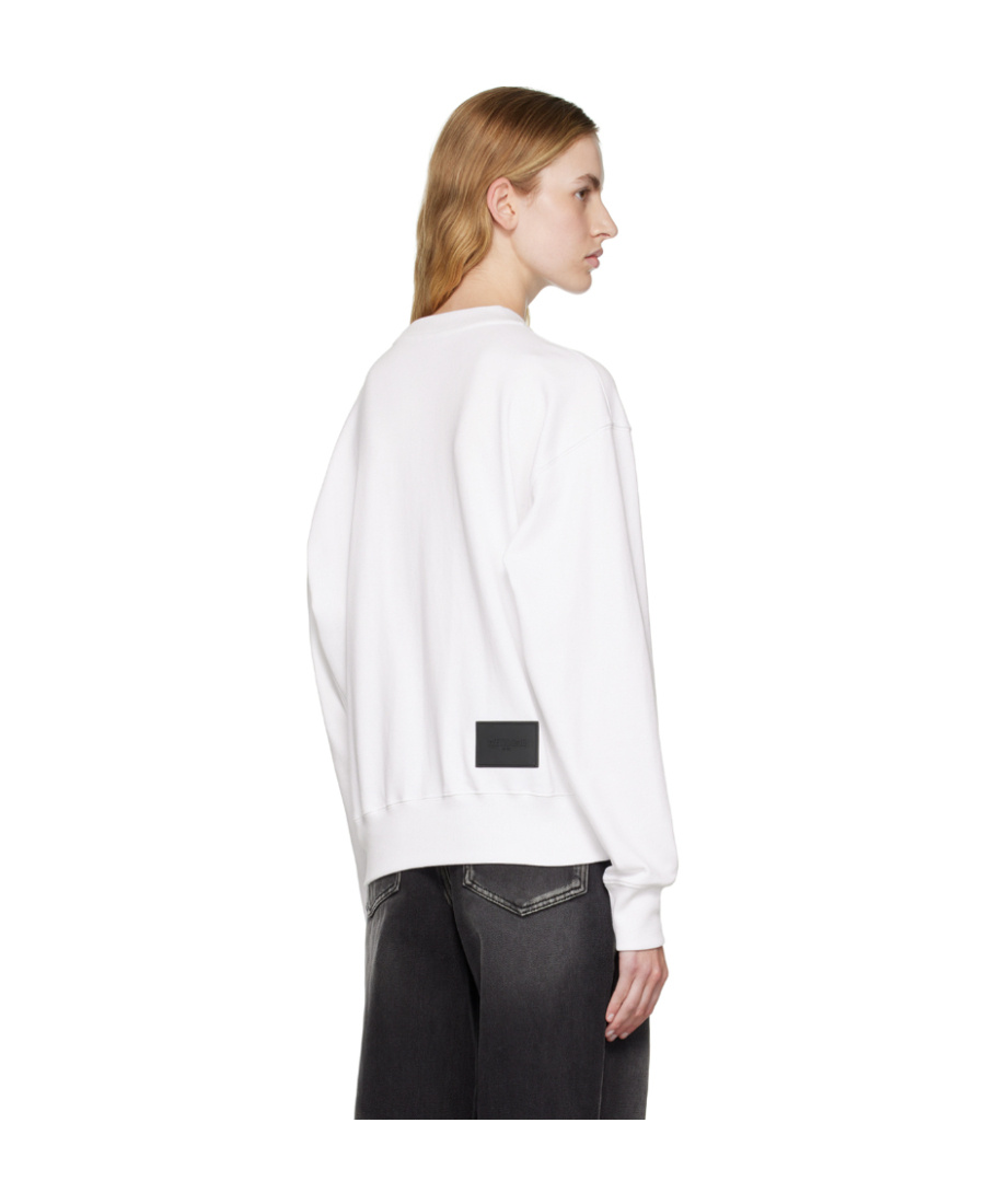 We11 Done Rainbow Symbol Sweater In White