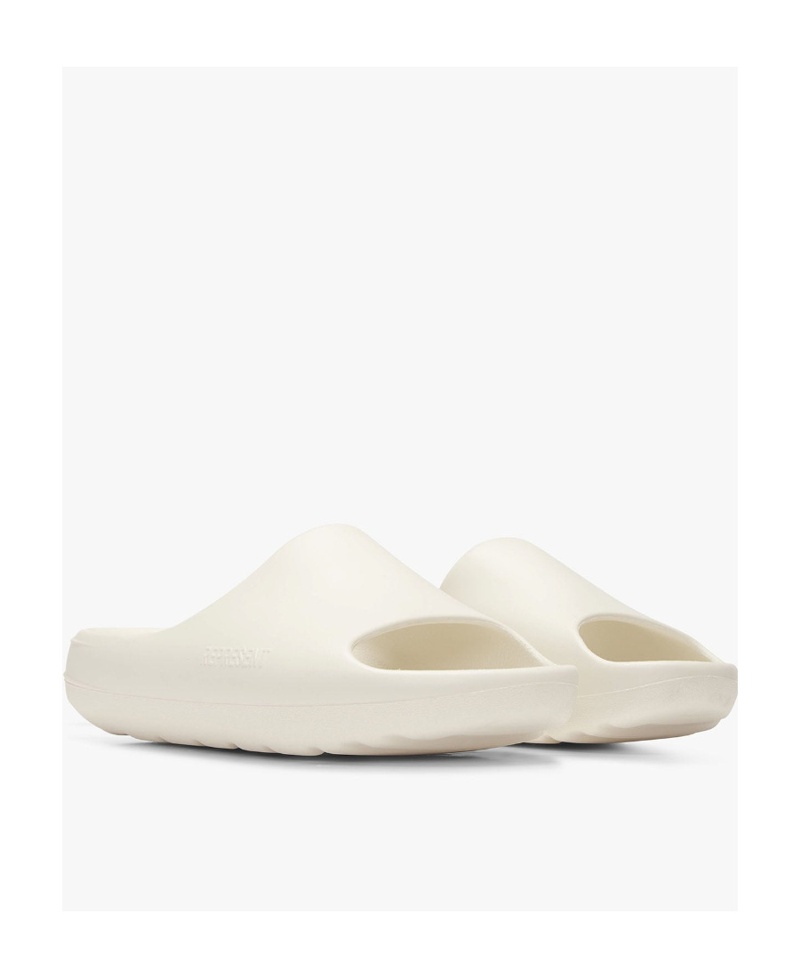 Represent Logo-embossed Ridged Slides In White