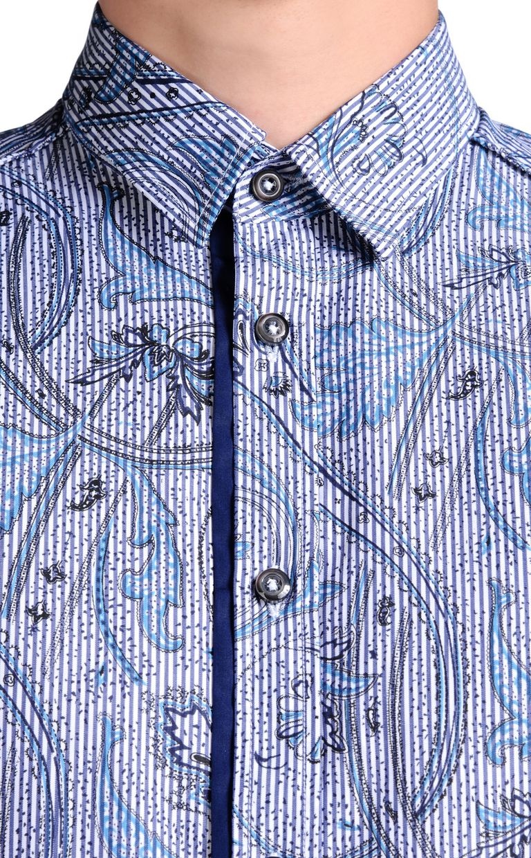 Just Cavalli Long-sleeved Shirt In Blue