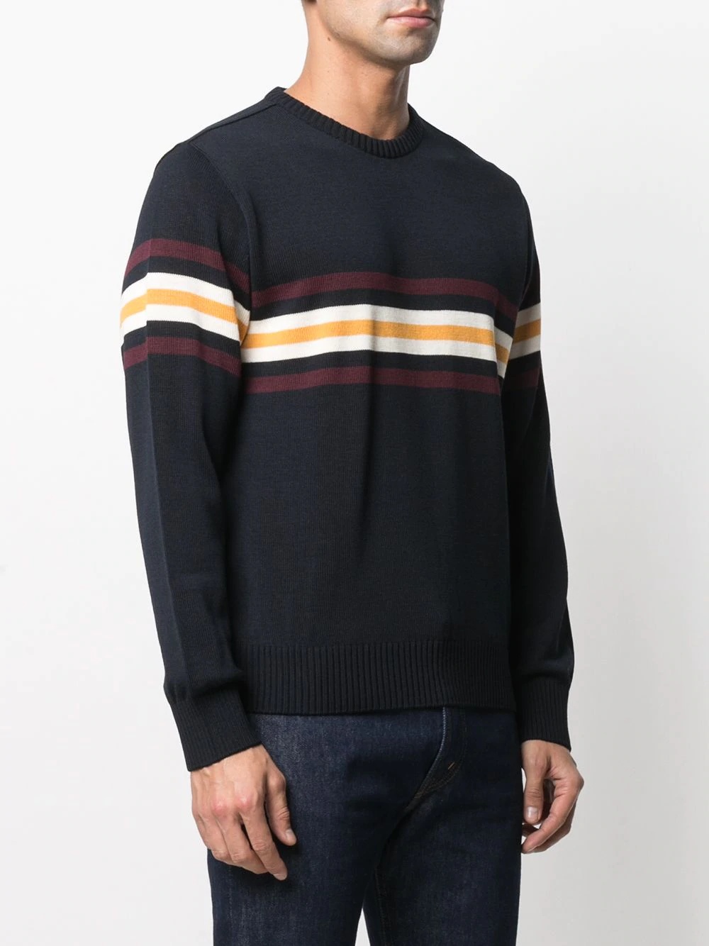 PAUL & SHARK HORIZONTAL STRIPE FINE KNIT JUMPER