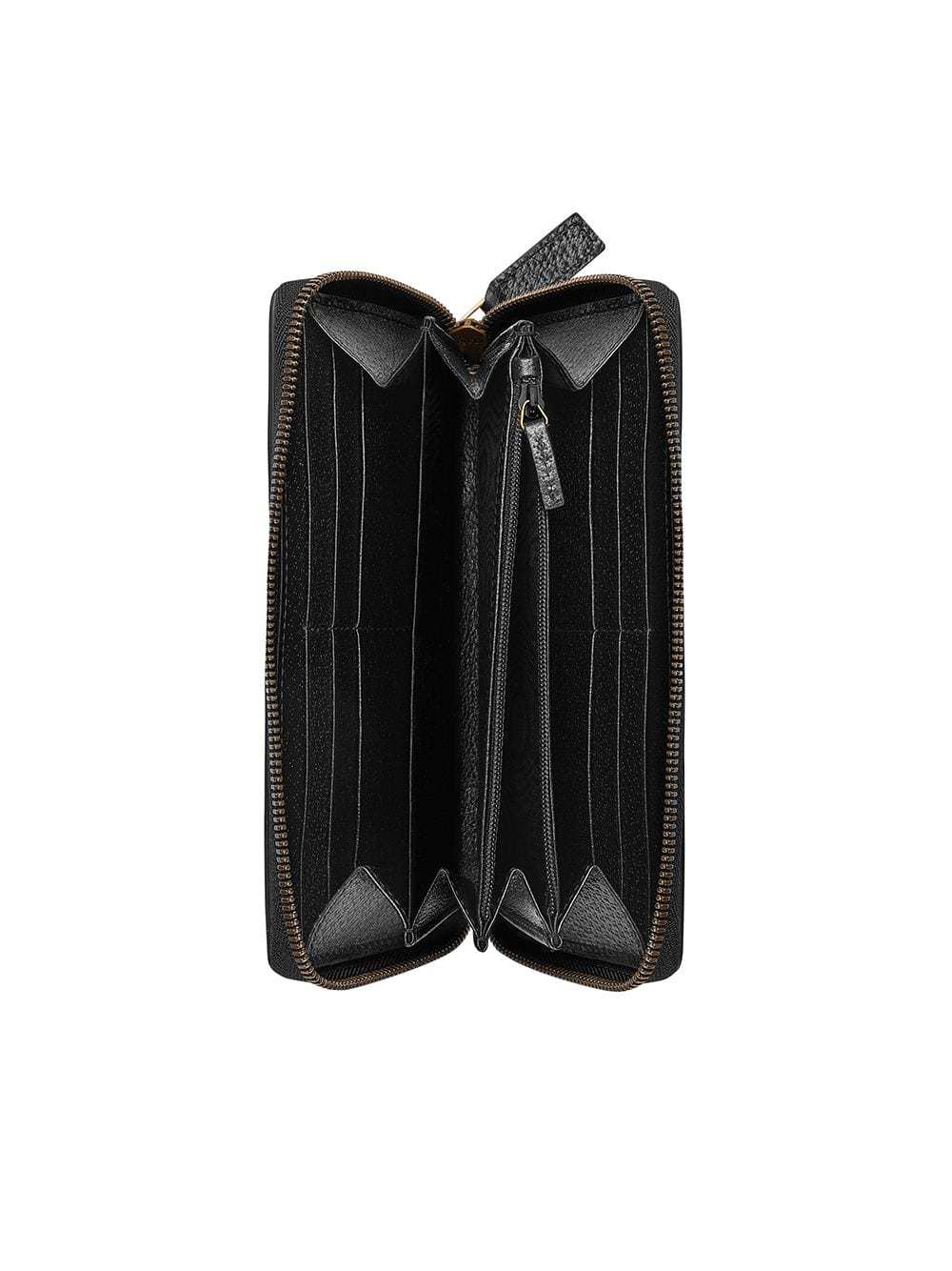 Gucci Bee Star Pattern Wallet In Black