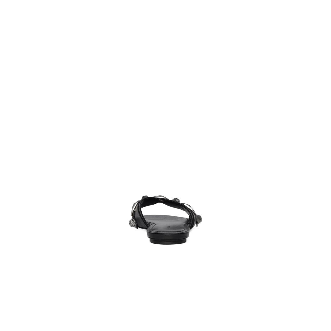 Balenciaga Open-toe Sandals With Decorative Buckle Detail In Black