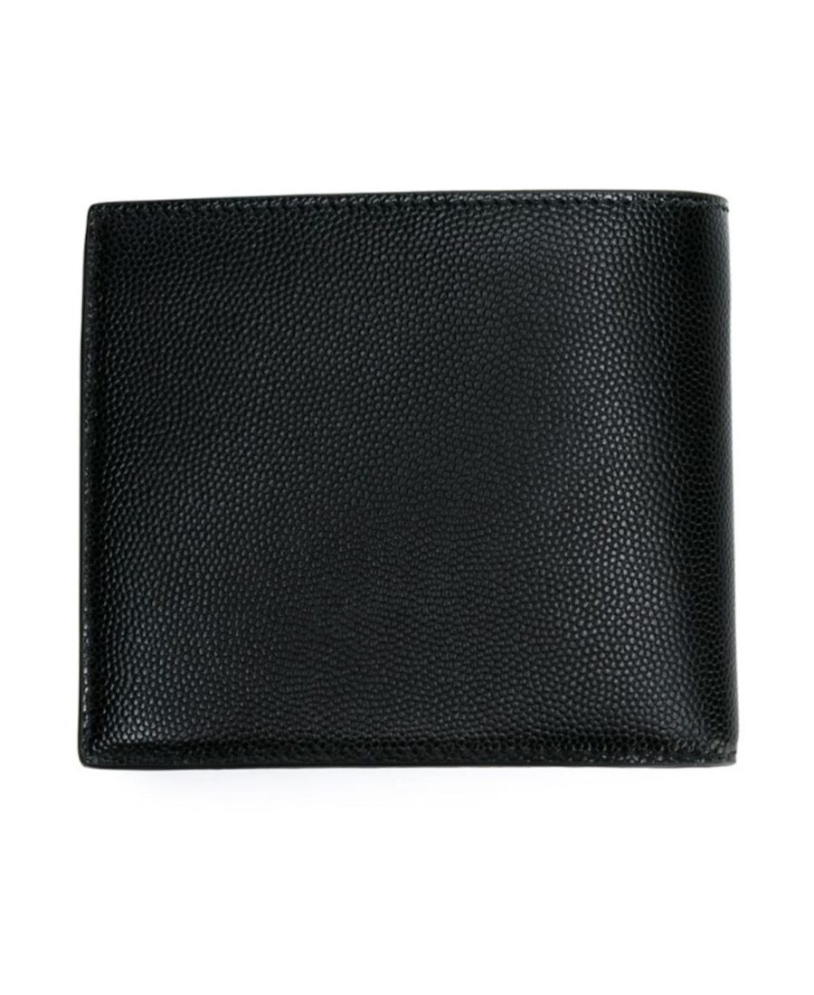 Saint Laurent Paris Logo-print Wallet In Black