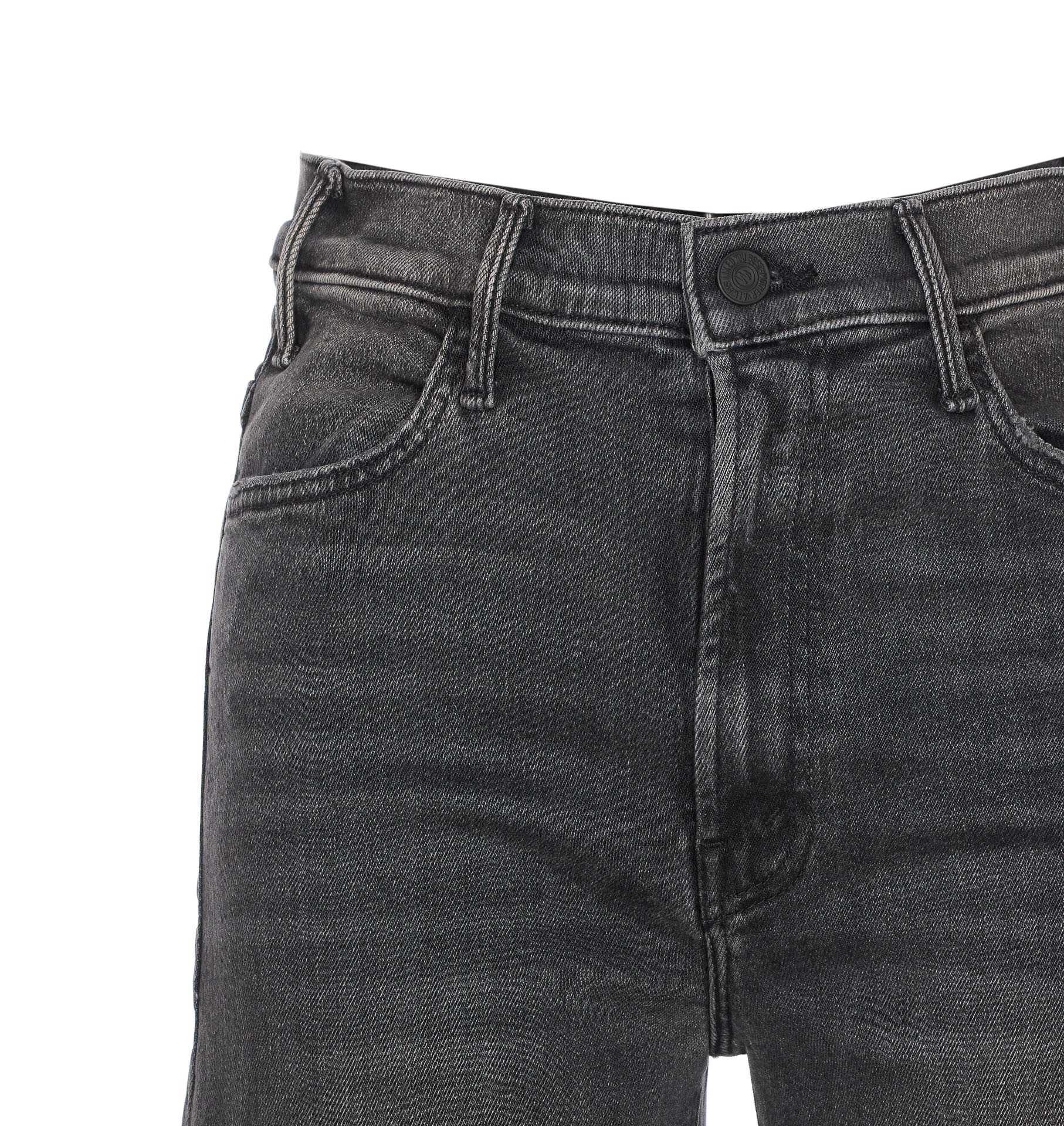 Mother The Patch Pocket Twister Sneak Up In Smoke Straight Jean In Black