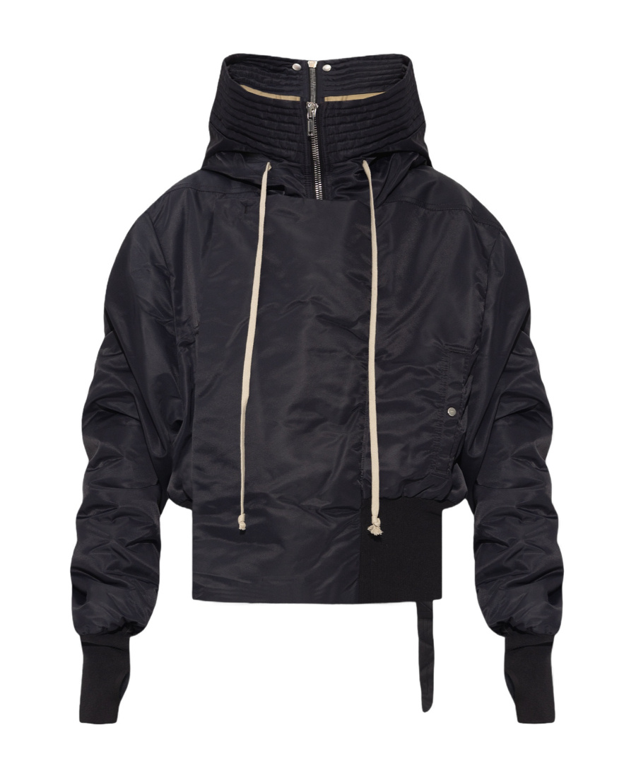 Rick Owens Drkshdw Alice Extra-long Sleeve Parka Jacket In Black