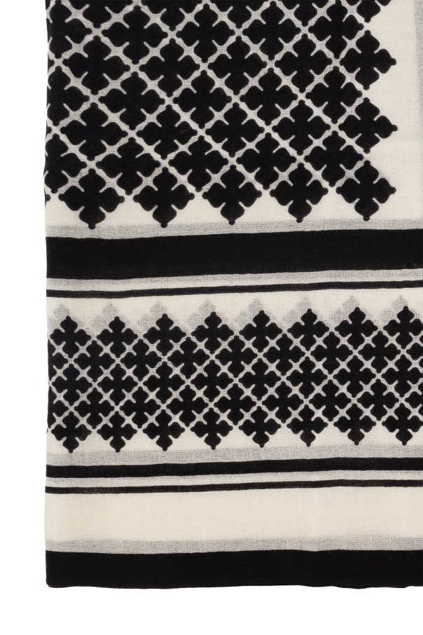 BY MALENE BIRGER JULEE PATTERNED-INTARSIA WOOL SCARF