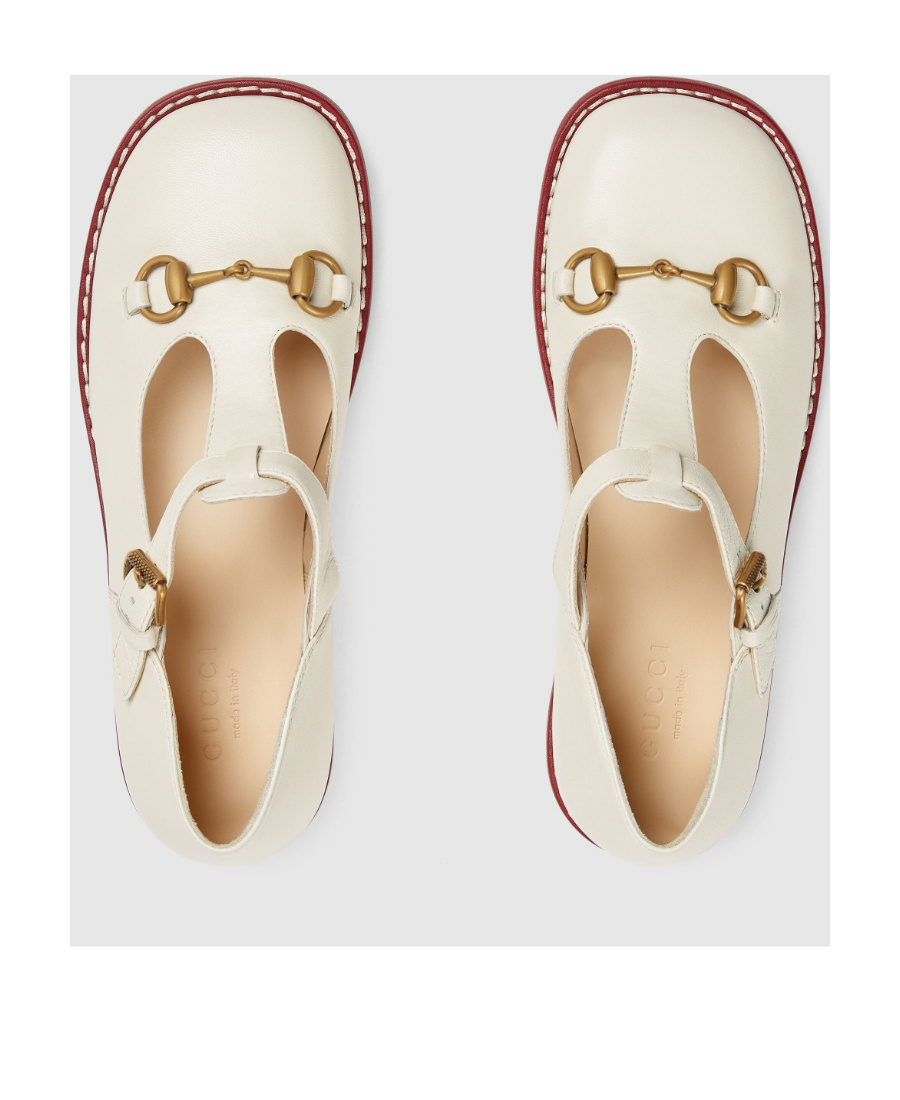 Gucci Children's Loafer With Horsebit In White