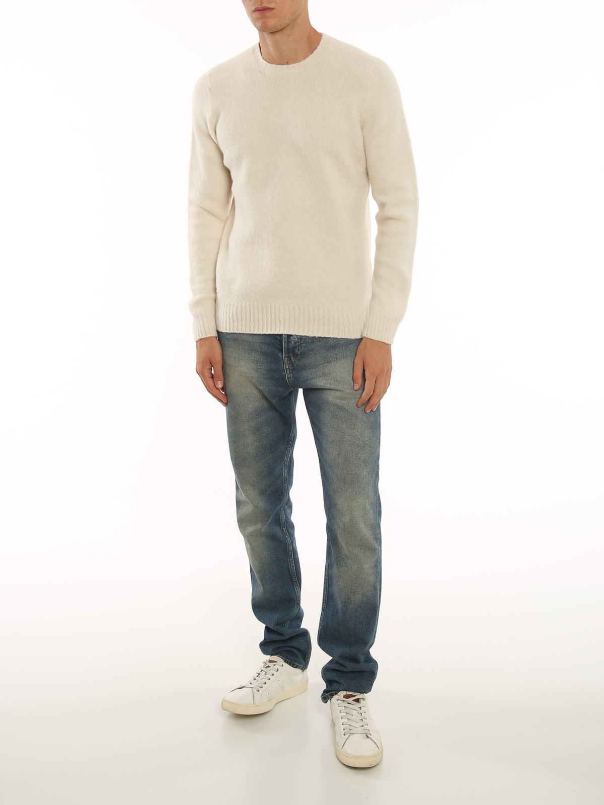 Drumohr Lambswool Crewneck In Nude