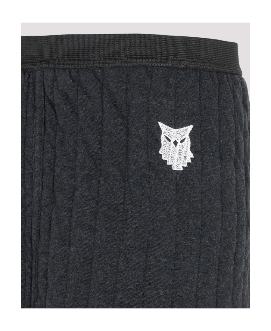 Maison Margiela Animal-patch Panelled Slim Trousers In Black