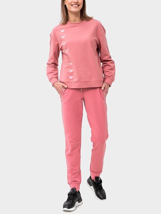 EA7 ROUND-NECKED LOGO SWEATER 