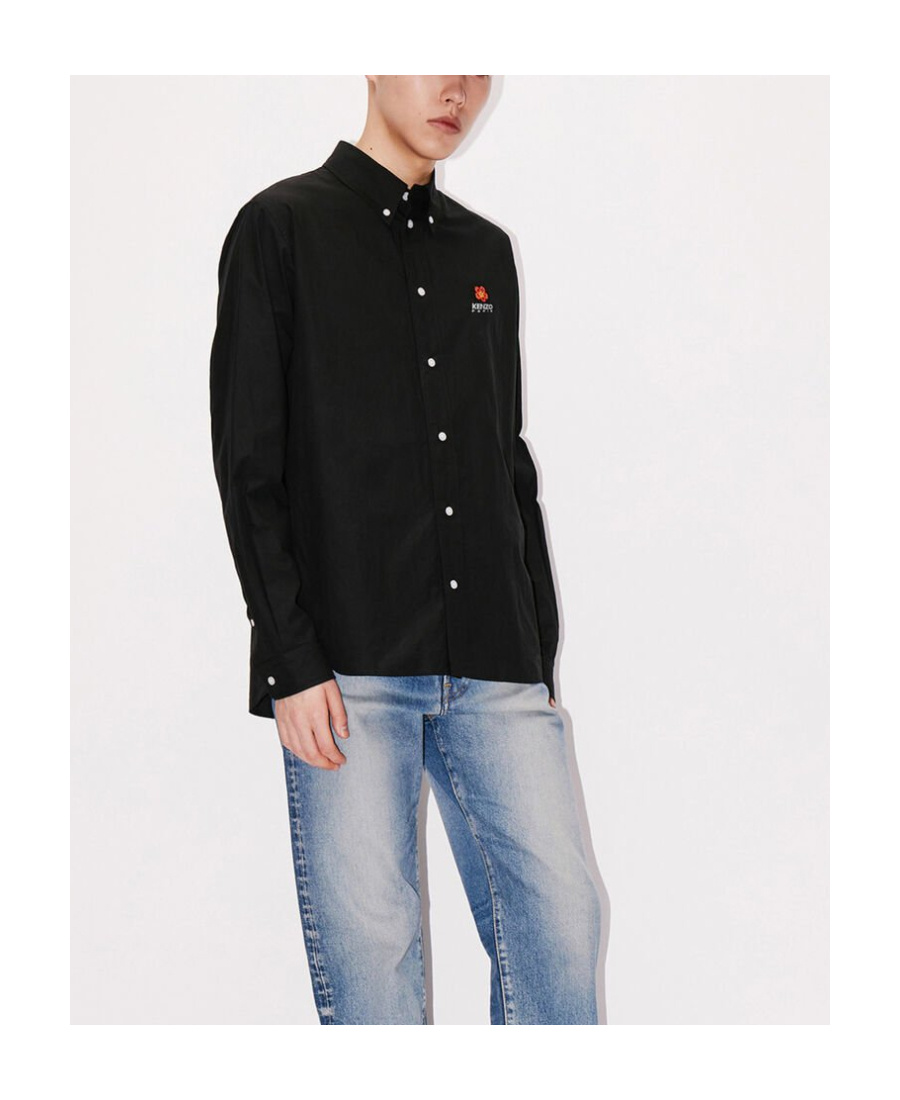 KENZO KENZO BOKE FLOWER-EMBROIDERED LONG-SLEEVED SHIRT