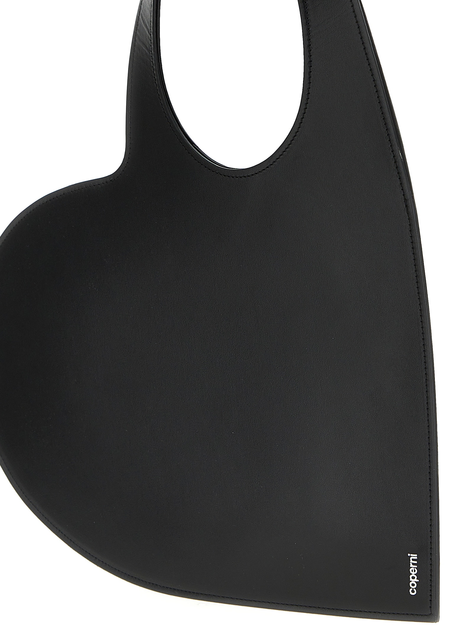 Shop Coperni Heart-shaped Shoulder Bag In Black
