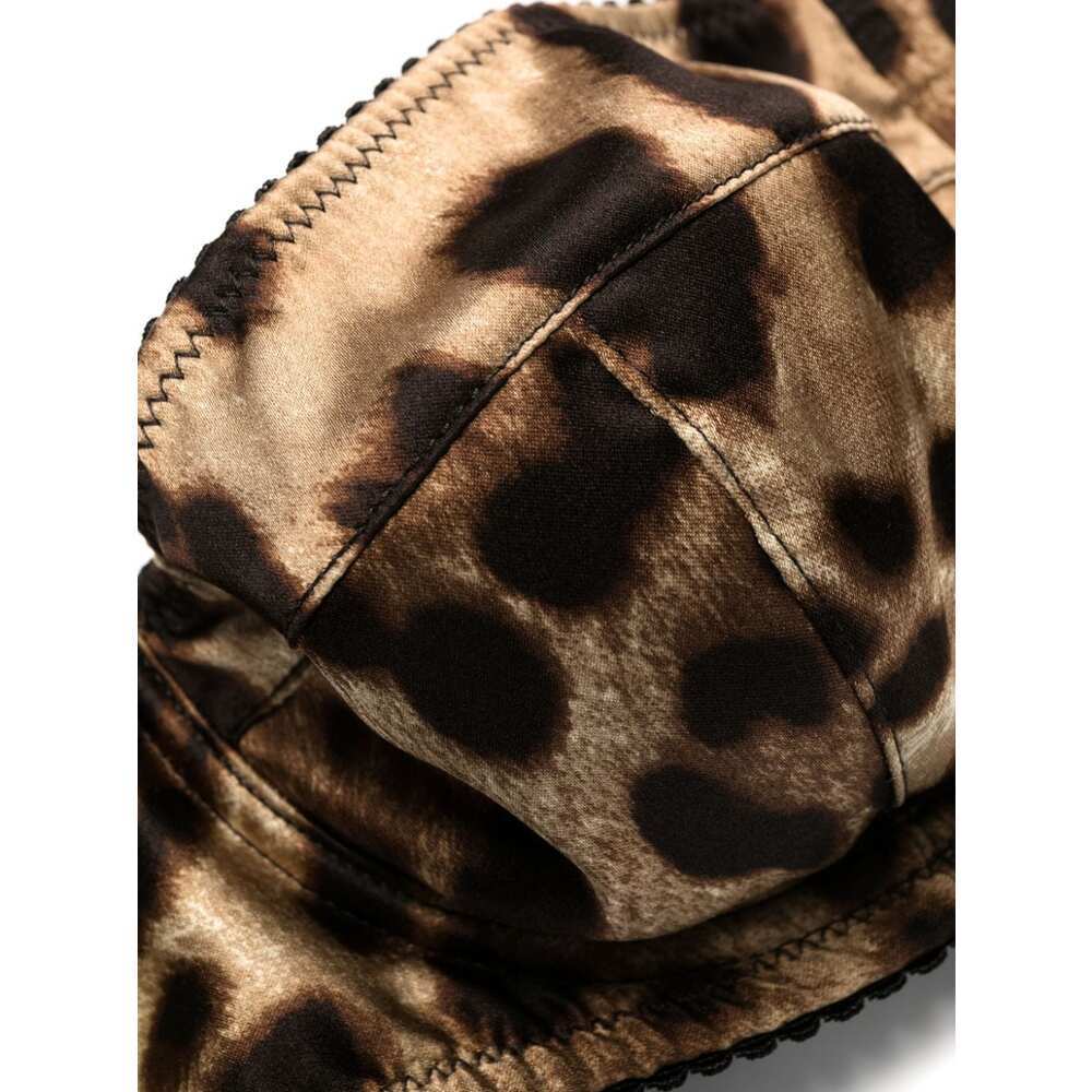 Dolce & Gabbana Dolce Gabbana Leopard Printed Spaghetti-strapped Bra In Green
