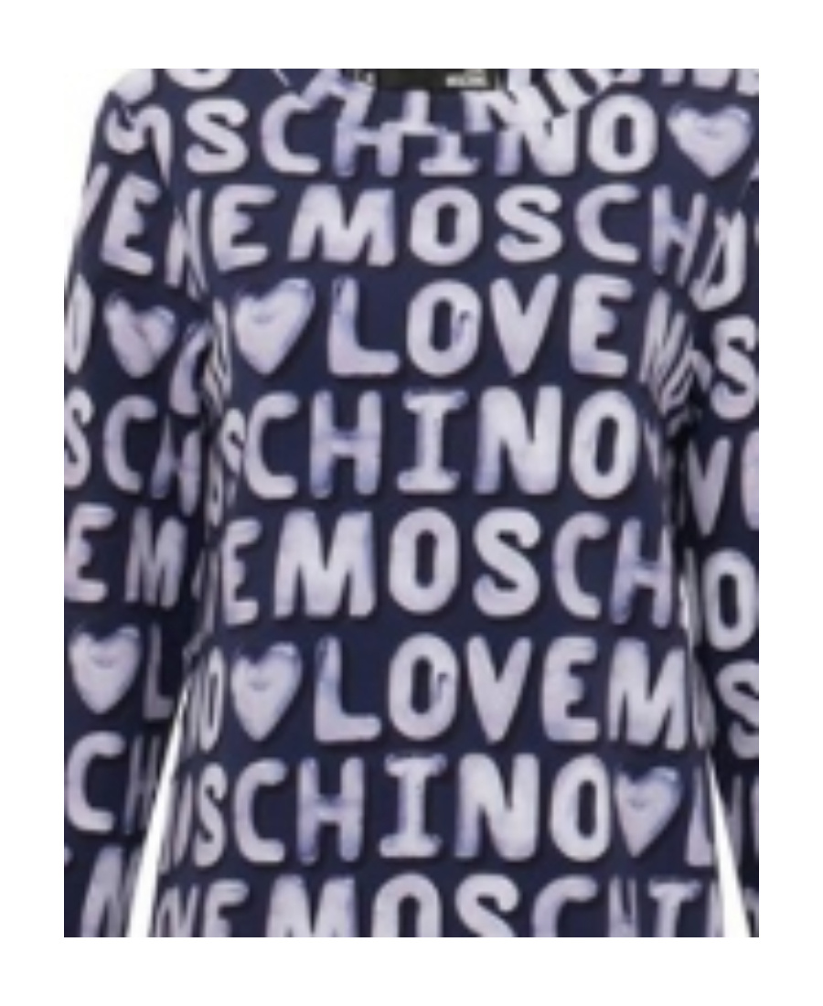 Moschino Printed Dress In Black