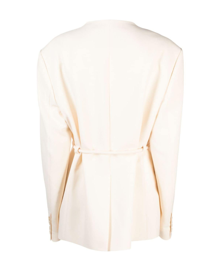 Nanushka Fem Belted Single-breasted Blazer In White