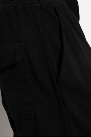 Rick Owens Drkshdw Black Drawstring-waist Drop-crotch Trousers In Black