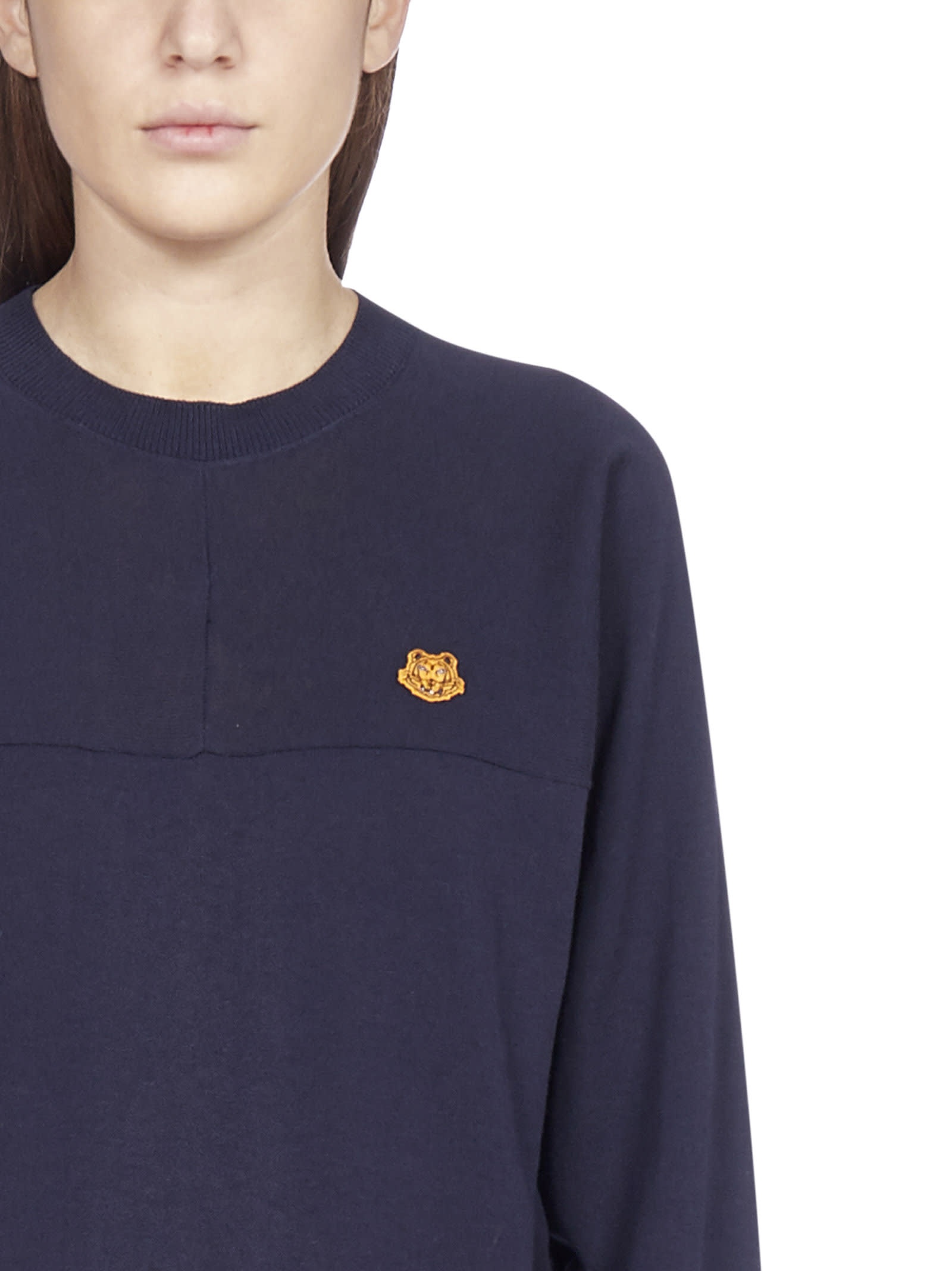 Kenzo Tiger-patch Sweatshirt In Black