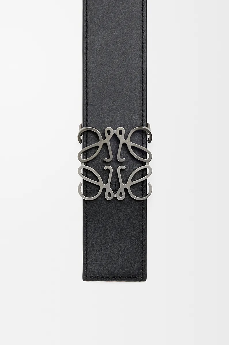 Loewe Reversible Anagram Belt In Soft Grained Calfskin And Smooth Calfskin