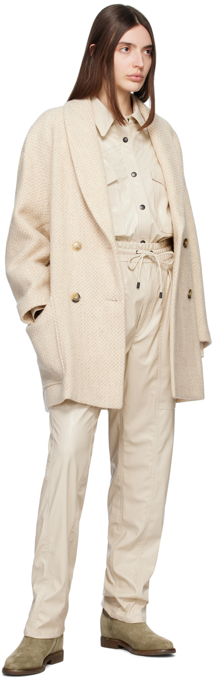 Isabel Marant Étoile Off-white Brina Trousers In Nude