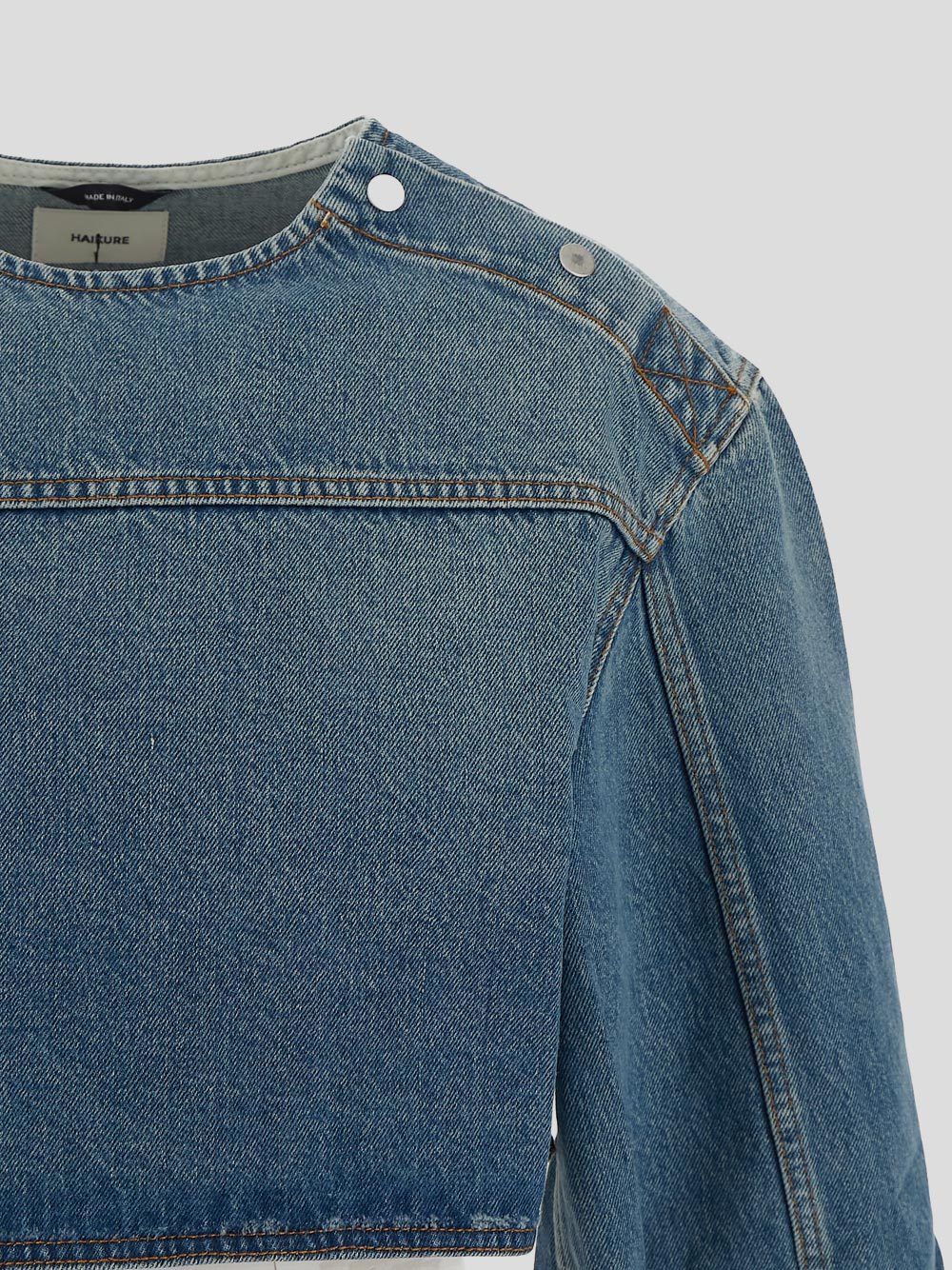 Shop Haikure Denim Top In Blue